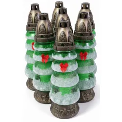 ZNICZ CHOINKA DUŻA Z BROKATEM - 764 ( 1 opakowanie 7 szt. )